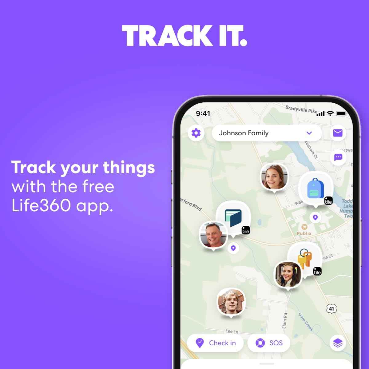 Tile by Life360 Essentials - Bluetooth Trackers & Item Locators for Keys, Wallets, Remotes & More; Easily Find All Your Things. Both iOS and Android Compatible. 4-Pack (Mates/Slim/Sticker)