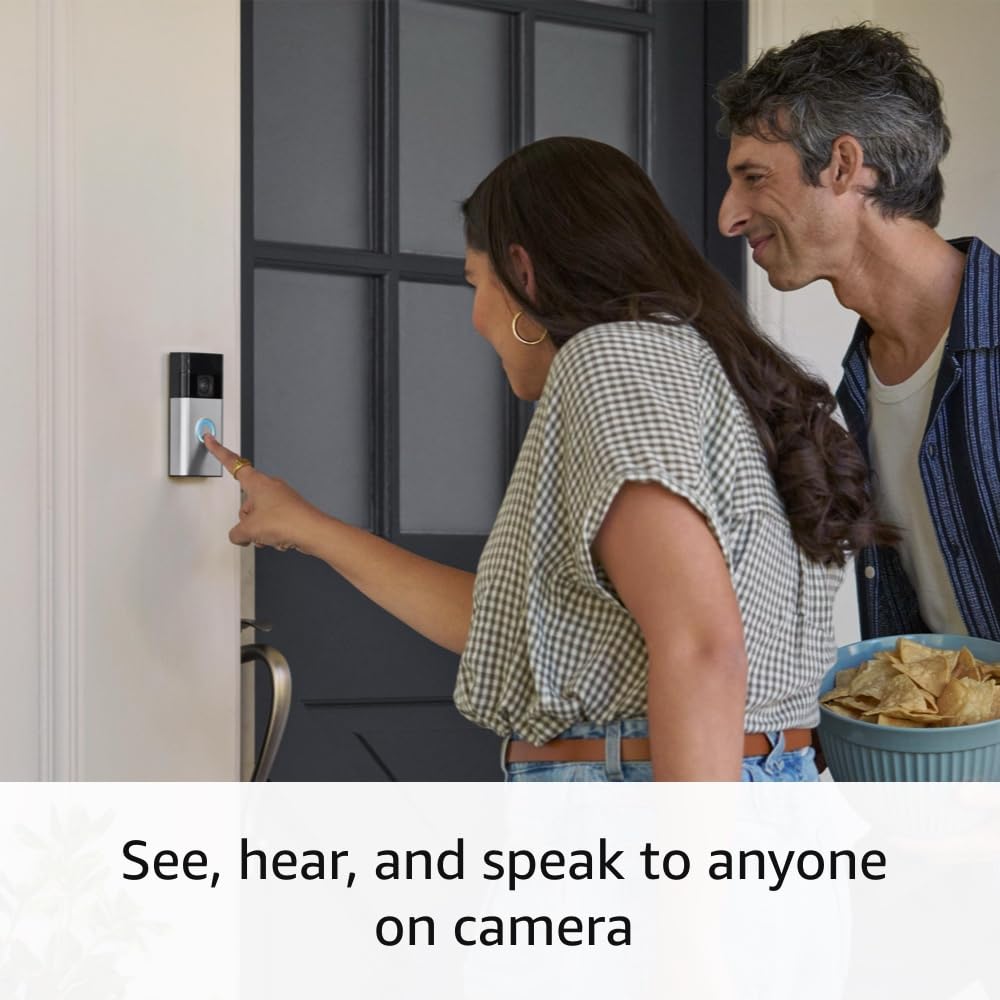 Ring Battery Doorbell with Ring Indoor Cam 2nd Gen (White)