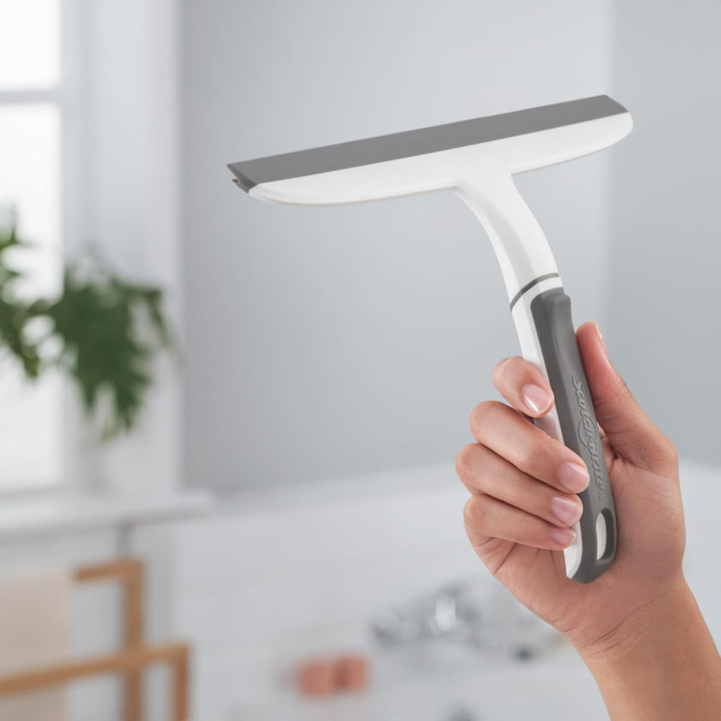 scotch-brite 10 inch dual blade streak-free squeegee all-purpose safe on mirrors glass shower doors windows sinks
