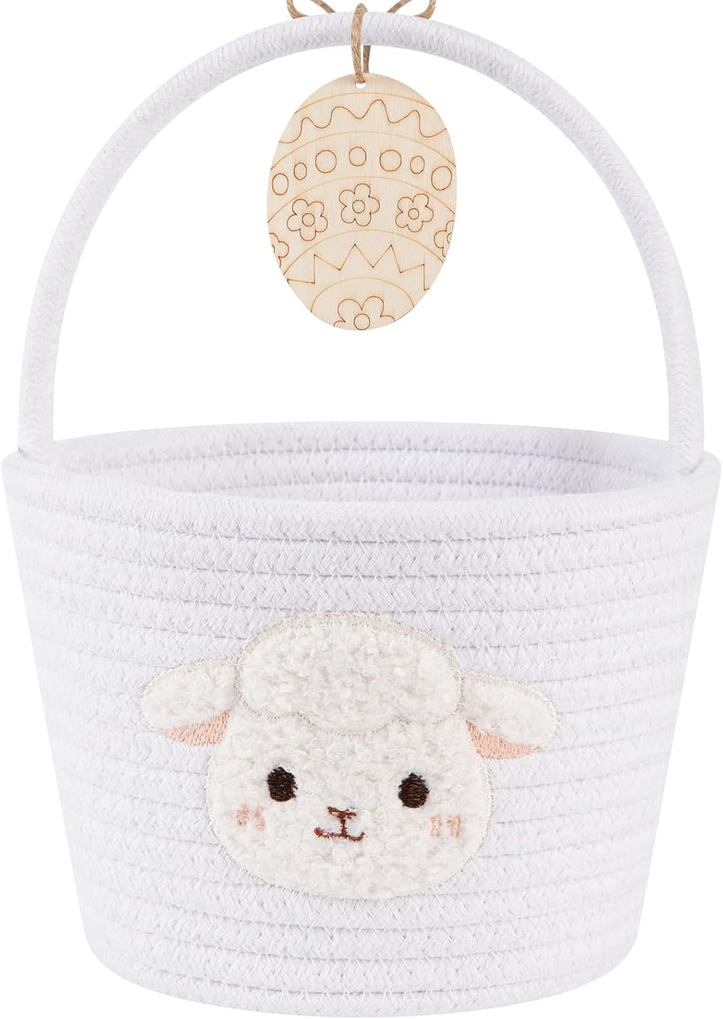 oiahomy-pink-easter-basket-with-handle-personalized-bunny-baskets-for-kids-and-gifts