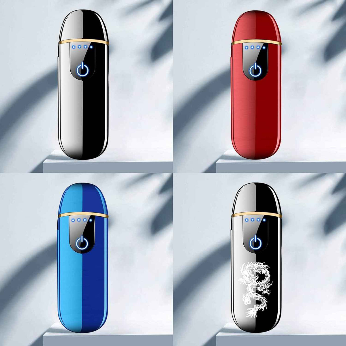 Dragon Smart USB Rechargeable Mini Electric Lighter - Touch Ignition, Windproof, Flameless Plasma Lighter with Battery Indicator