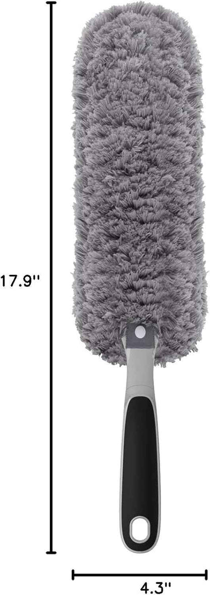 MR.SIGA Lint Free Microfiber Duster, Washable Duster for Household Cleaning Gray