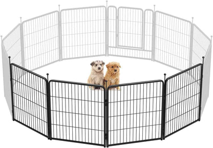 FXW Rollick Unleashed Dog Playpen for Indoor, Yard, RV Camping, 24 inch 8 Panels for Small and Puppy Dogs, Black│Patented