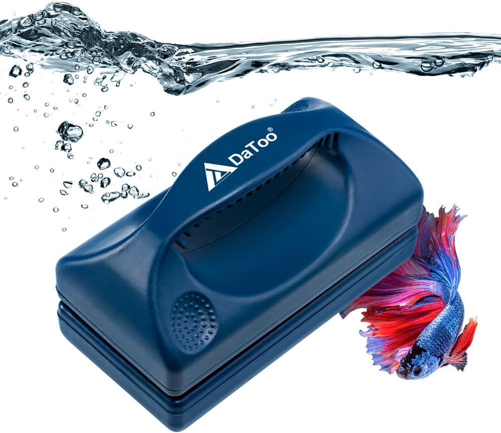 Aquarium magnet scrubber with super strong magnet and cleaning pads for small fish tanks up to 8mm thick