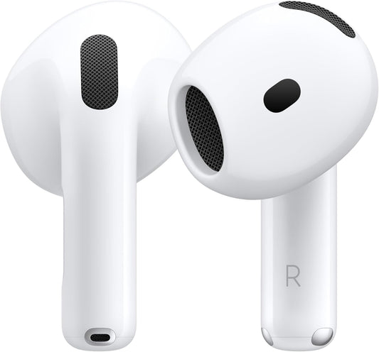 Apple AirPods 4 Wireless Earbuds, Bluetooth Headphones, with Active Noise Cancellation, Adaptive, Transparency Mode, Personalized Spatial Audio, USB-C Charging Case, Wireless Charging, H2 Chip