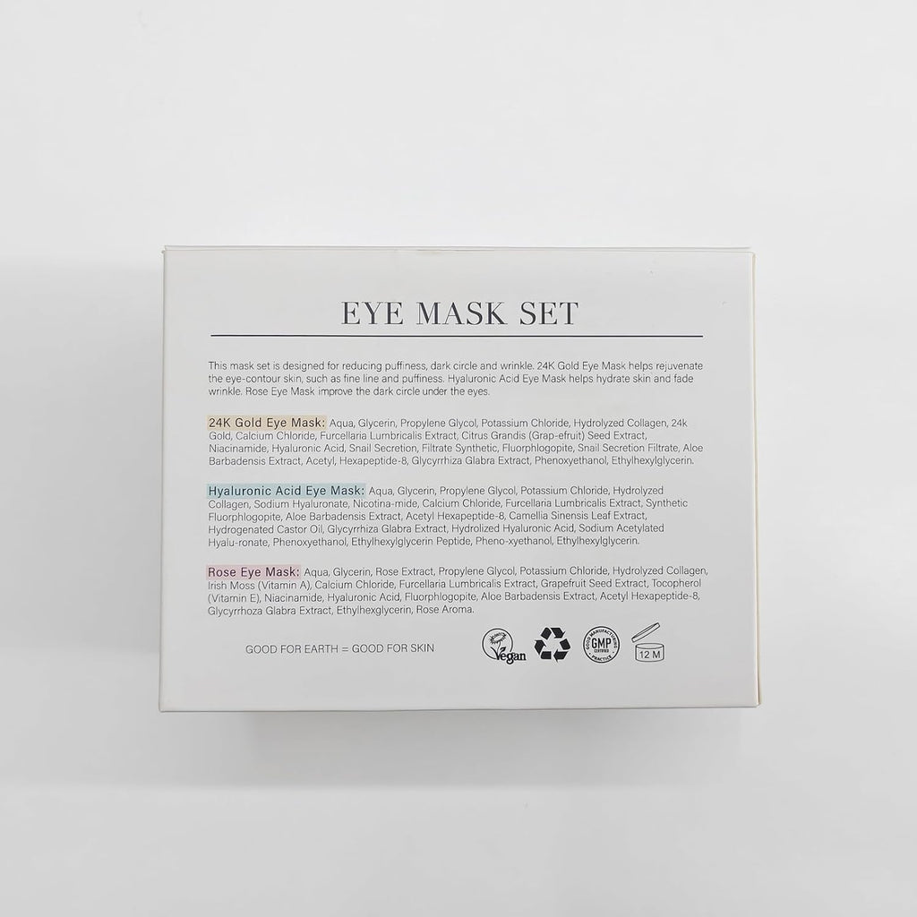 Under Eye Patches with 24K Gold and Hyaluronic Acid for puffy eyes and dark circles skin care