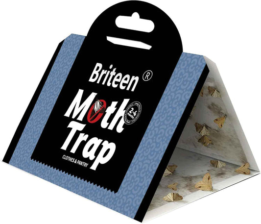 10 Pack Pantry Moth Traps Safe and Effective for Food and Clothing- Glue Traps with Pheromones for Wool Closet Carpet Food and Cupboard