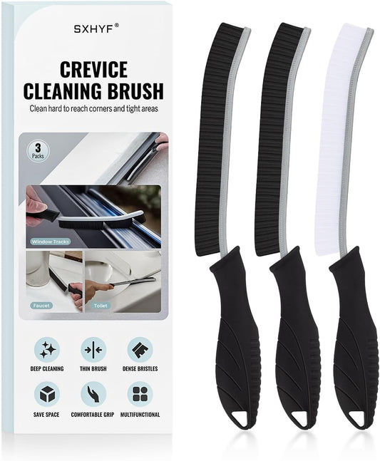 SXhyf Crevice Cleaning Brush - Grout Scrub Brush, House Cleaning Supplies, Gap Cleaning Tools, Home Essentials, Gifts for Women Men, Hard Bristle Crevice Cleaner Brush for Household Use, Bathroom