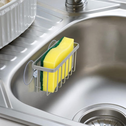 Sponge Holder for Kitchen Sink, Kitchen Sink Sponge Holder,Sink Caddy,Dish Soap Holder （Mat Silver）