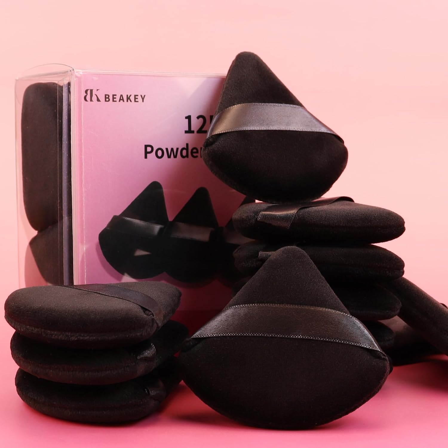 beakey 12pcs triangle powder puffs loose powder foundation makeup set ultra-soft breathable