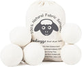 wool dryer balls organic xl 6-pack 100% new zealand wool chemical free softener for 1000+ loads baby safe