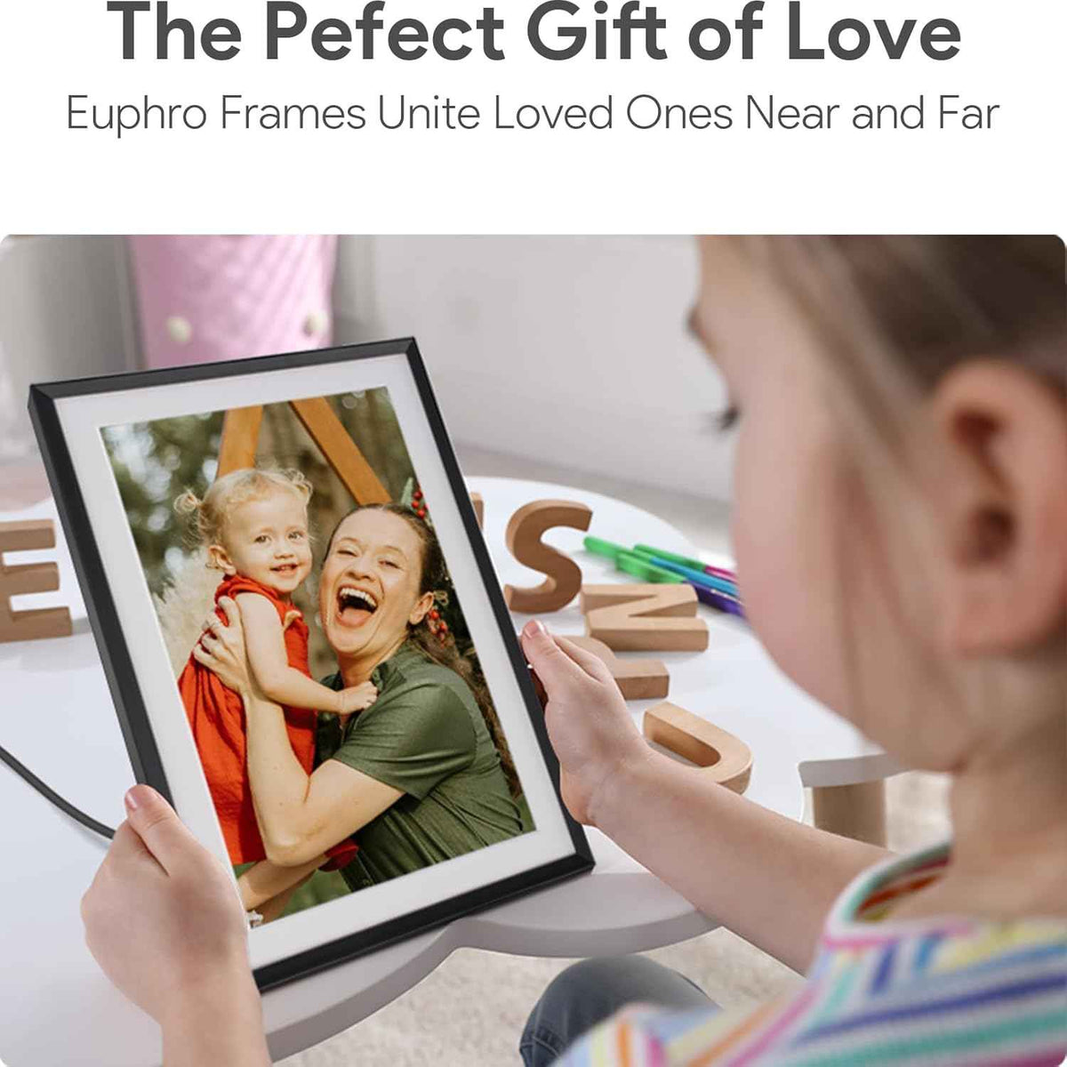 10.1'' Digital Picture Frame with 32GB Storage, Digital Photo Frame with 1280x800 IPS Touch Screen, Share Photos/Videos and Send Best Wishes via Free App