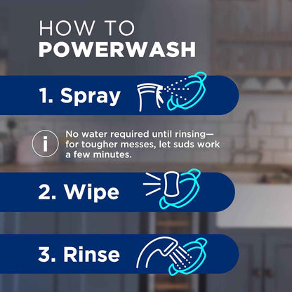 Dawn Powerwash Spray, Dish Soap, Dishwashing Liquid, Cleaning Supplies, Frosted Cranberry, 1 Starter Kit, 16 Fl Oz