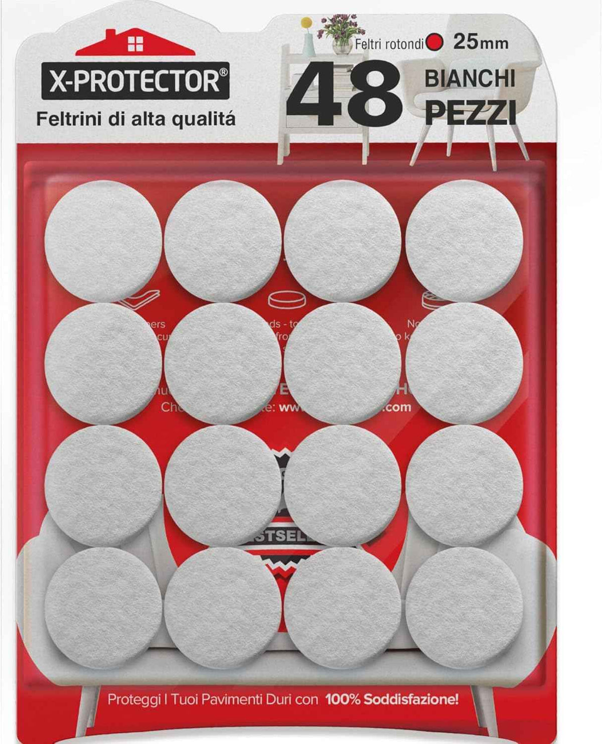 Felt Furniture Pads X-PROTECTOR 133 PCS Premium Furniture Pads - Felt Pads Furniture Feet Best Wood Floor Protectors - Protect Your Hardwood & Laminate Flooring! Brown and Beige