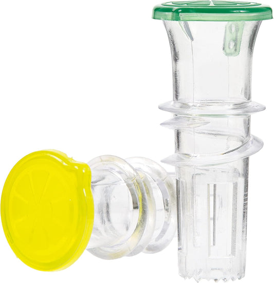 YZC Lemon Squeezer – 2-Pack Lemon-Juicer – BPA-Free Plastic Lime Juicer– Compact Juice Extractor Citrus Press with Lid – Squeeze Lime for Cocktails, Drinks