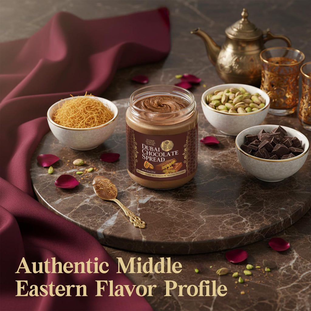 Dubai Chocolate Spread with Kataifi Pistachio Cream - 8.3oz - Luxurious Middle Eastern Chocolate Delight