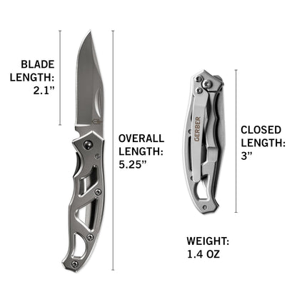 Gerber Gear Paraframe Mini Pocket Knife, 2.2" Fine Edge Small EDC Folding Knife with Safety Lock for Everyday Carry, Gifts for Men, Stainless Steel