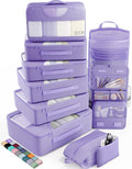 vekens 8-set packing cubes nylon organizer bags for beach vacation cruise ship travel essentials suitcase