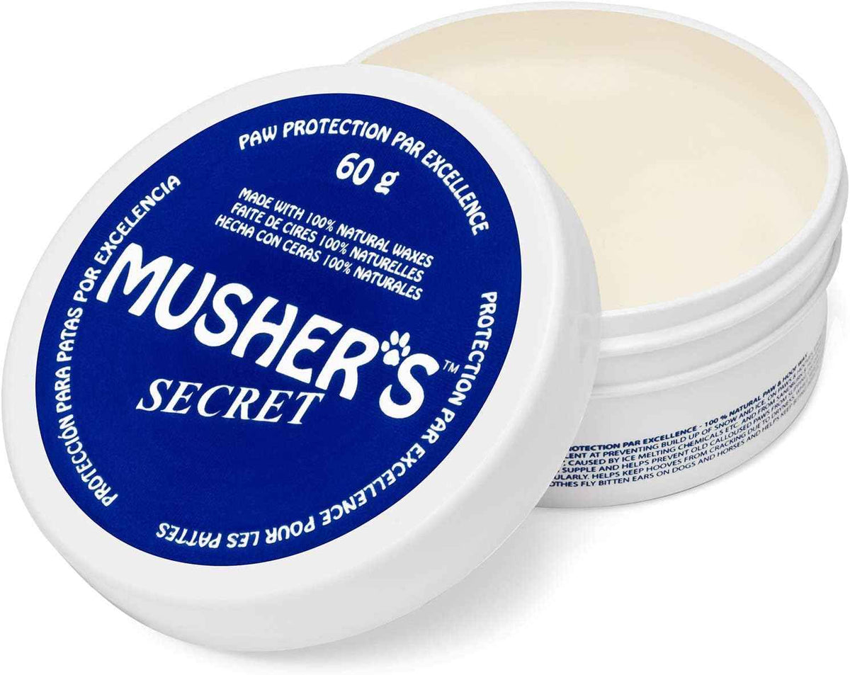 Musher's Secret Dog Paw Wax 60g – Moisturizing Dog Paw Balm – Helps Protect & Heals Cracked Paws – Creates an Invisible Paw Protectors Barrier – All-Natural Nose & Paw Balm with Vitamin E