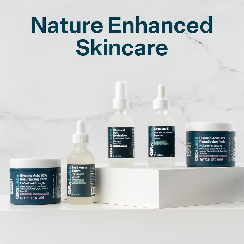 glycolic acid 20% resurfacing pads for face and body with vitamins b5 c e green tea calendula allantoin peel pads