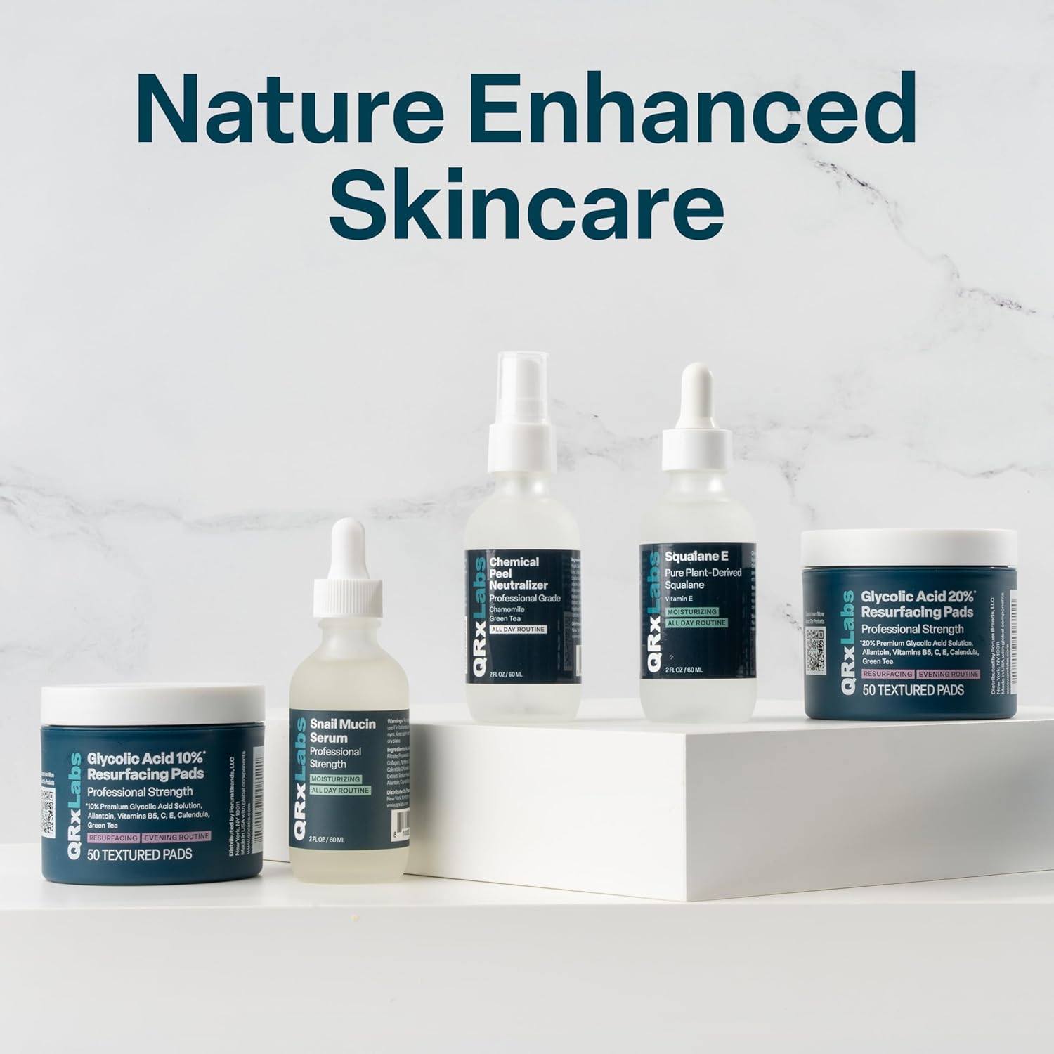 glycolic acid 20% resurfacing pads for face and body with vitamins b5 c e green tea calendula allantoin peel pads