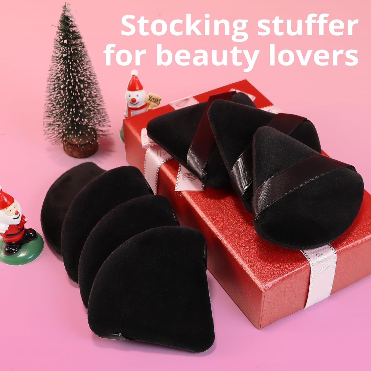 beakey 12pcs triangle powder puffs loose powder foundation makeup set ultra-soft breathable