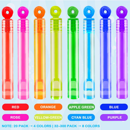 Party Goodie Bag Stuffer Fillers for Kids, 32 Pack Mini Bubble Wand Toys Gifts for Toddler, Small Birthday Summer Beach Pool Camping Party Favor Supplies,4th of July Classroom School Stuff Treat Prize