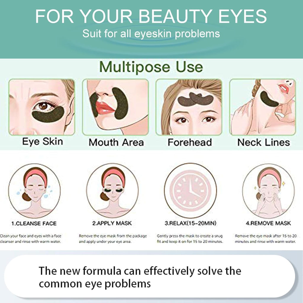 30 pairs crystal collagen hydrating moisturizing smoothing lips gel pads for under eye care, anti-aging and lip rejuvenation
