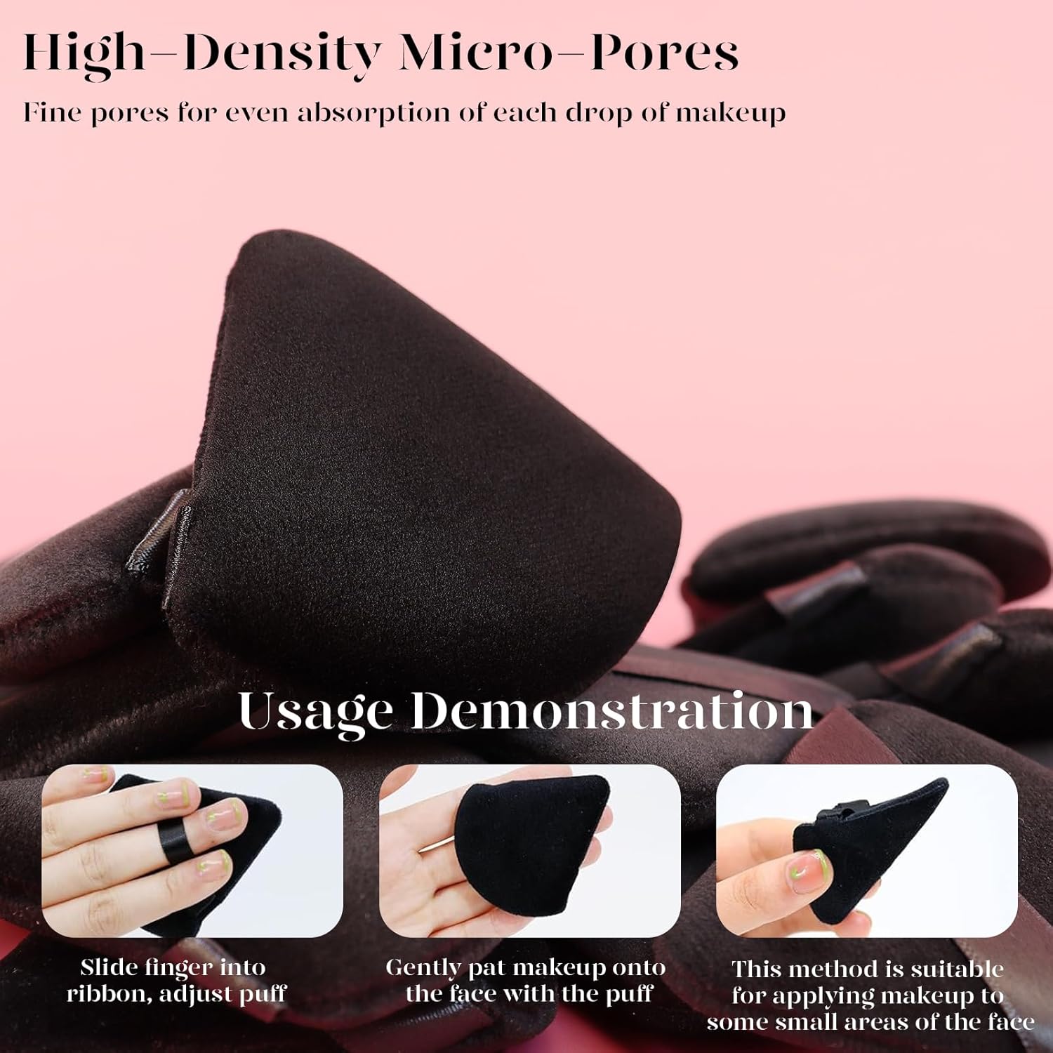 beakey 12pcs triangle powder puffs loose powder foundation makeup set ultra-soft breathable
