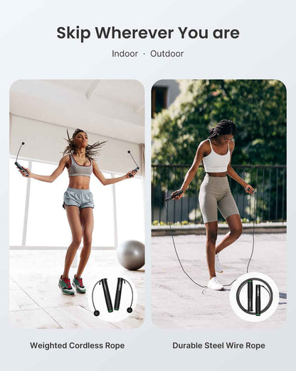 renpho cordless weighted jump rope with counter for fitness and crossfit workouts