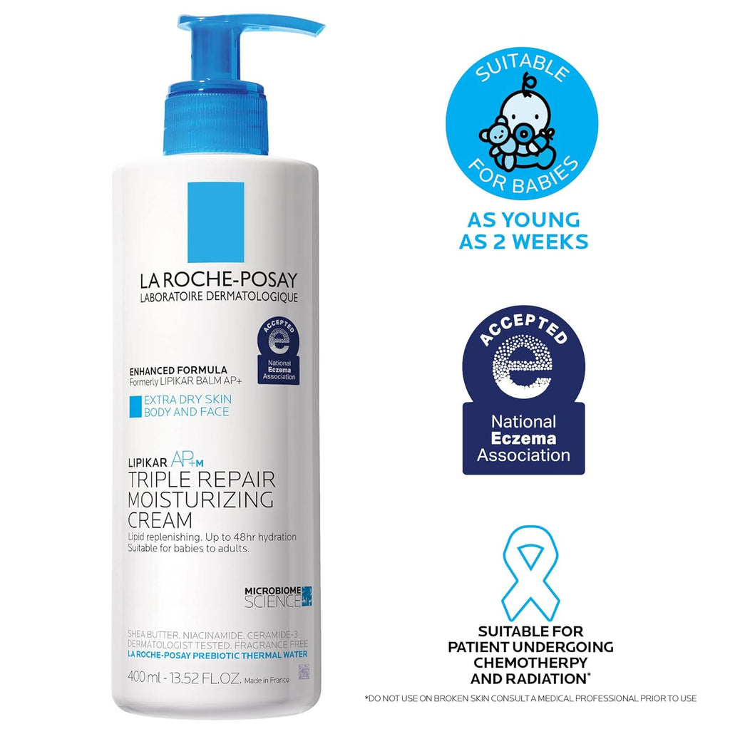la-roche-posay lipikar ap+ triple repair moisturizing cream for dry skin and sensitive skin