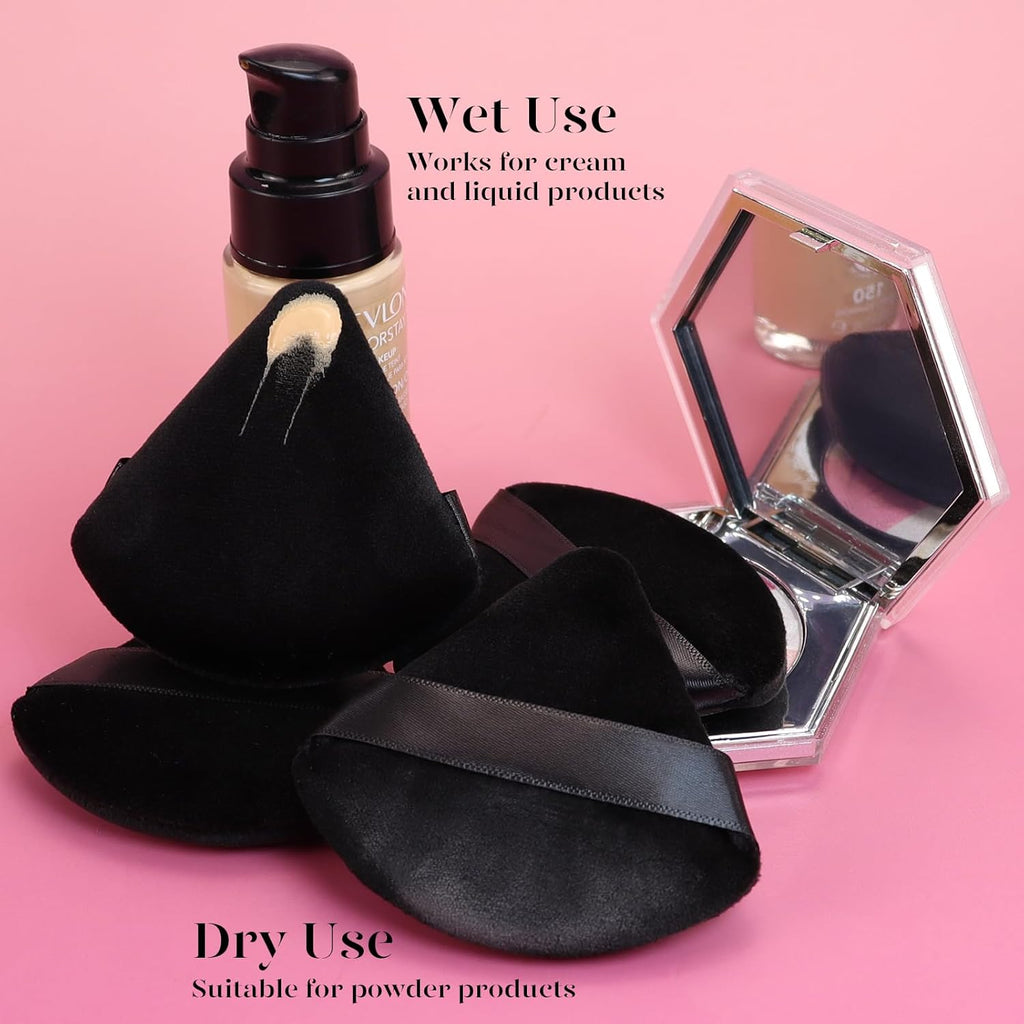 beakey 12pcs triangle powder puffs loose powder foundation makeup set ultra-soft breathable