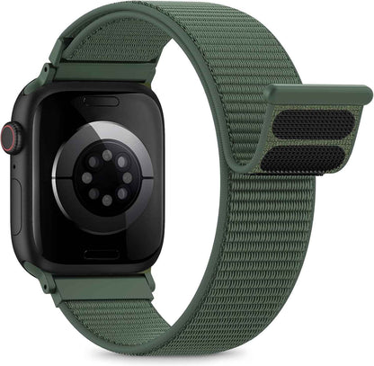 Nylon Loop Sport Band Compatible with Apple Watch Bands 44mm 45mm 46mm 49mm 42mm for Women Men, iWatch Wrist Straps for Ultra 3 2, Se, Series 11 10 9 8 7, Breathable, Soft Band Ideal for Outdoor