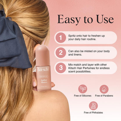 Kitsch Amber Shores Hair Perfume for Women | Fresh, Clean & Long-Lasting