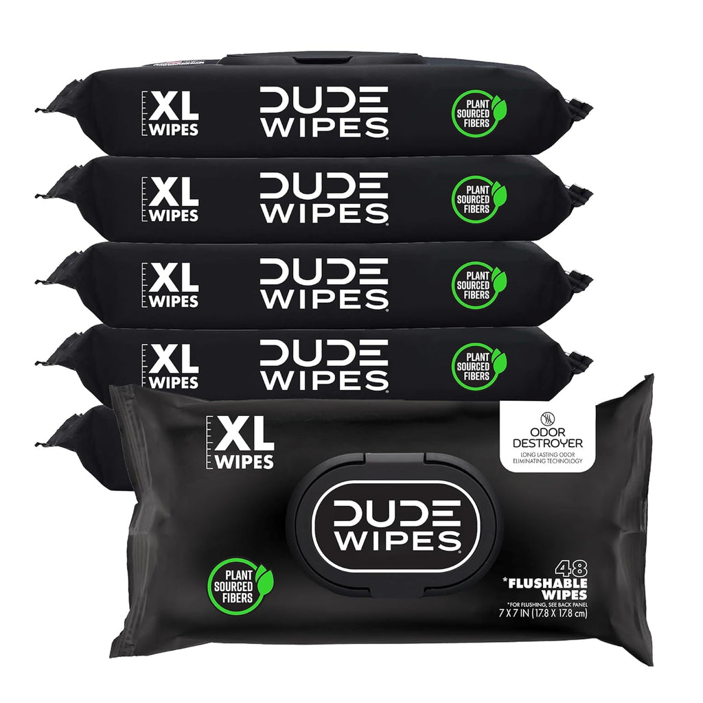 duke unscented extra-large adult wet wipes - 3 pack, 144 flushable wipes, septic and sewer safe