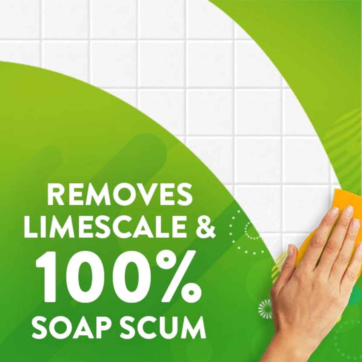 Scrubbing Bubbles Mega Shower Cleaner Spray 1L with Foaming Action and Rainshower Scent for Bathroom Cleaning