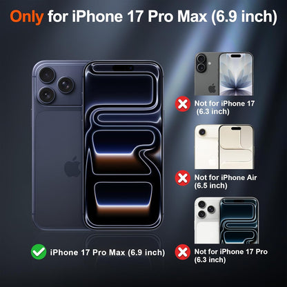 SUPFINE Magnetic for iPhone 17 Pro Max Case (Compatible with MagSafe)(Military Grade Drop Protection) Translucent Matte Shockproof with Anti-Fingerprint Phone Cover, Black