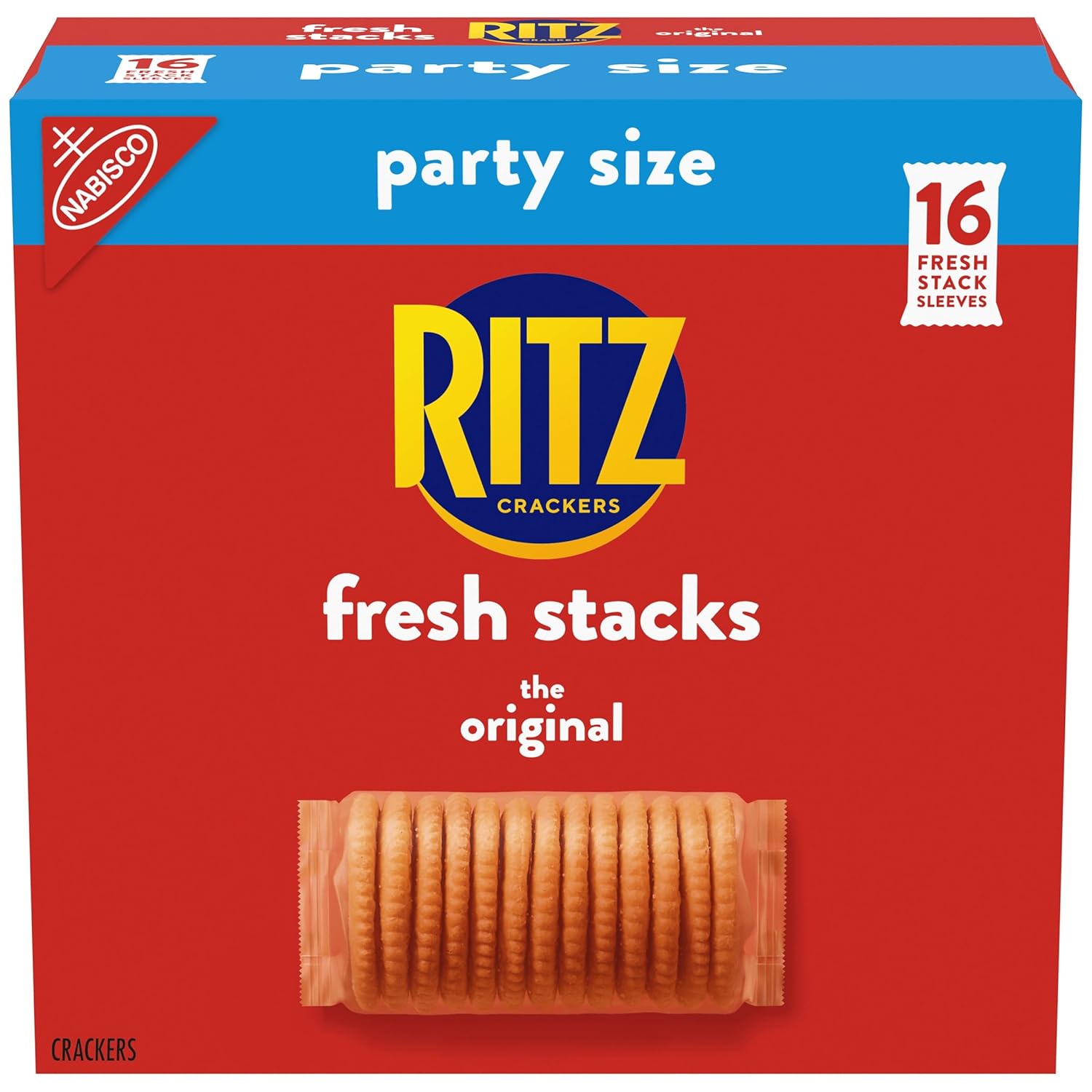ritz fresh stacks original crackers party size travel snacks 23.7 oz 16 multi snack packs