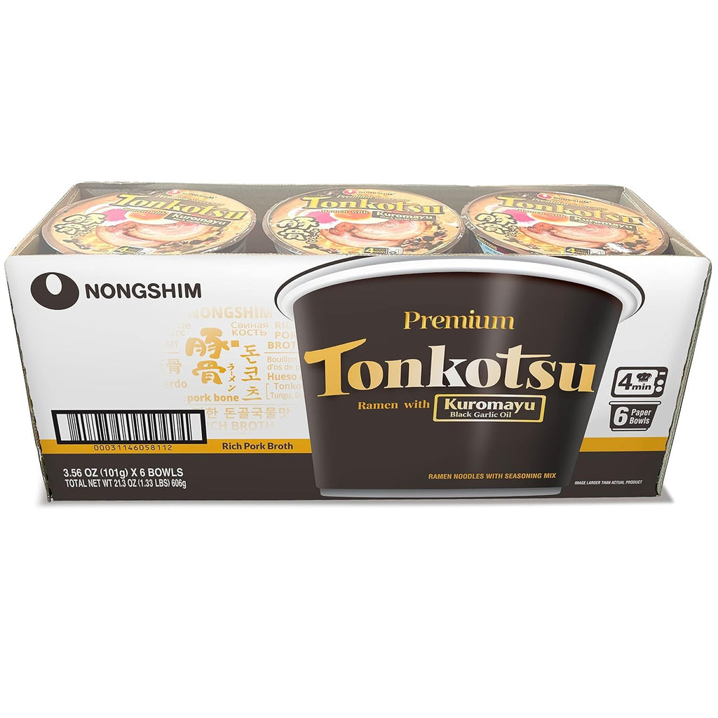 nongshim tonkotsu ramen kuromayu noodle big bowl 3.56 ounce pack of 6