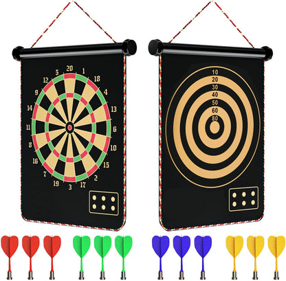 Mixi Magnetic Dart Board Outdoor Game for Kids with 12 Darts, Best Toys Gifts for Teenage Boys Girls Age 5 6 7 8 9 10 11 12 13 14 15 16 Years