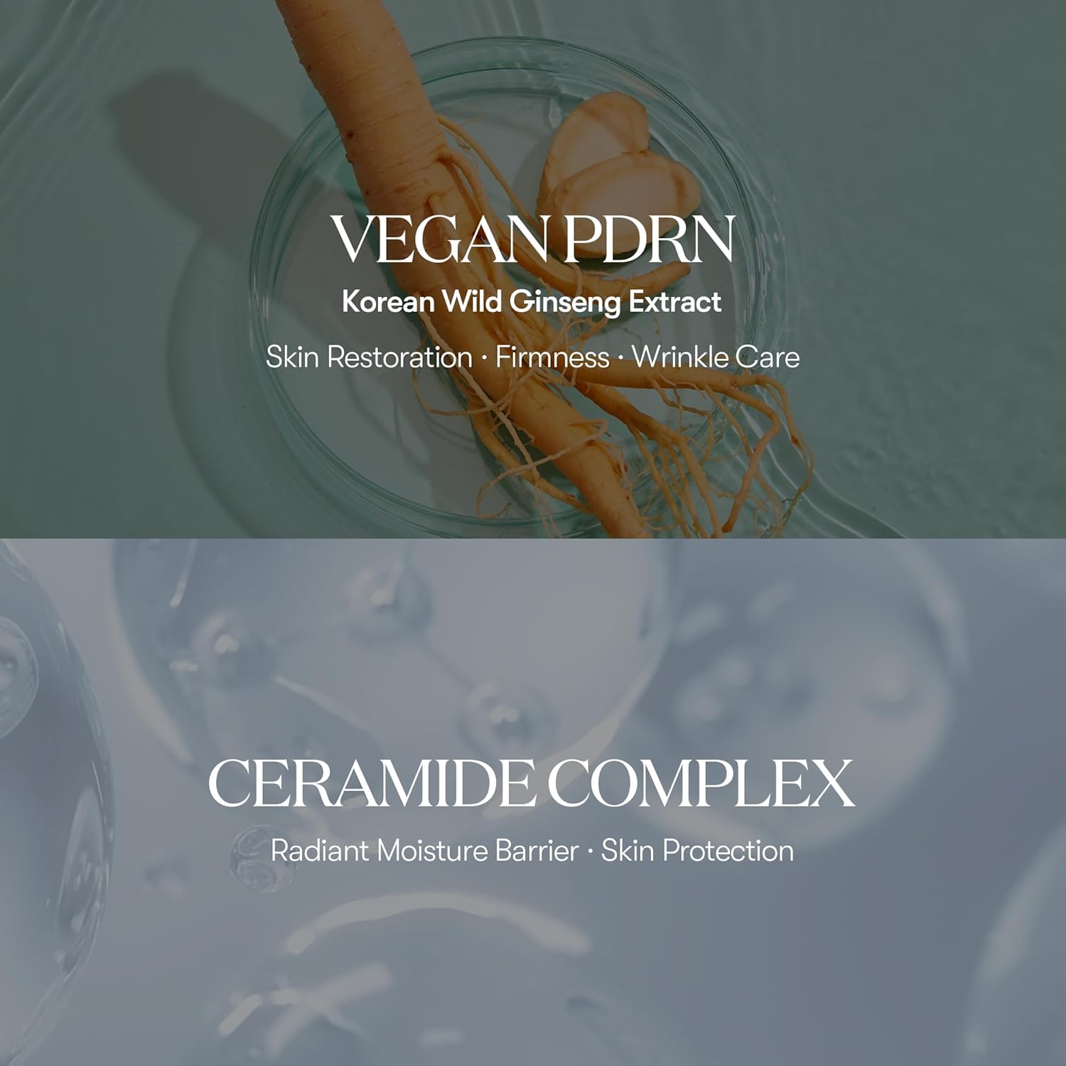 vt cosmetics pdrn glow ampoule, 3.38 fl oz, korean skincare, vegan, fragrance-free, deep hydration