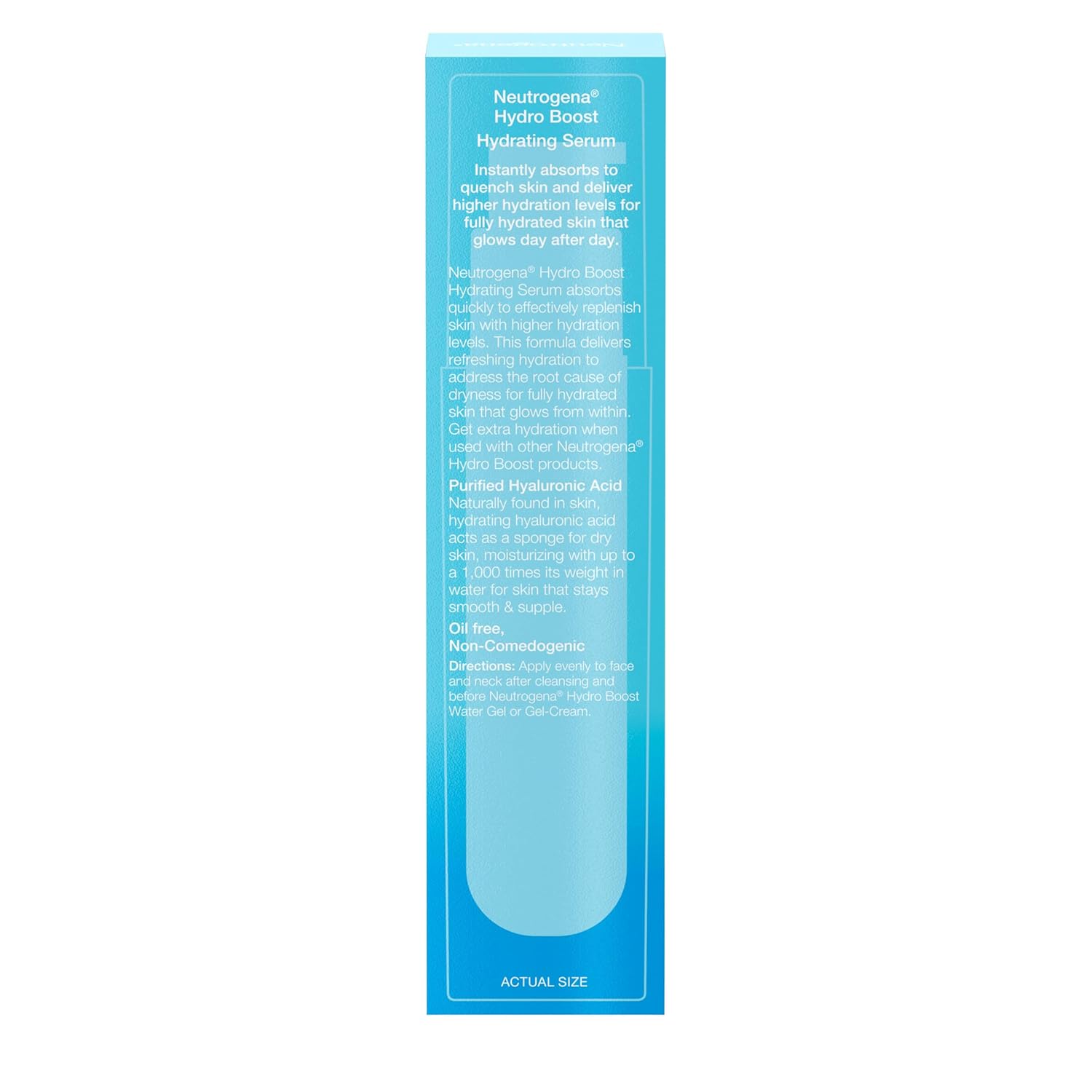 neutrogena hydro boost hyaluronic acid serum, hydrating face moisturizer for dry skin, oil-free non-comedogenic moisturizer, 1 fl oz