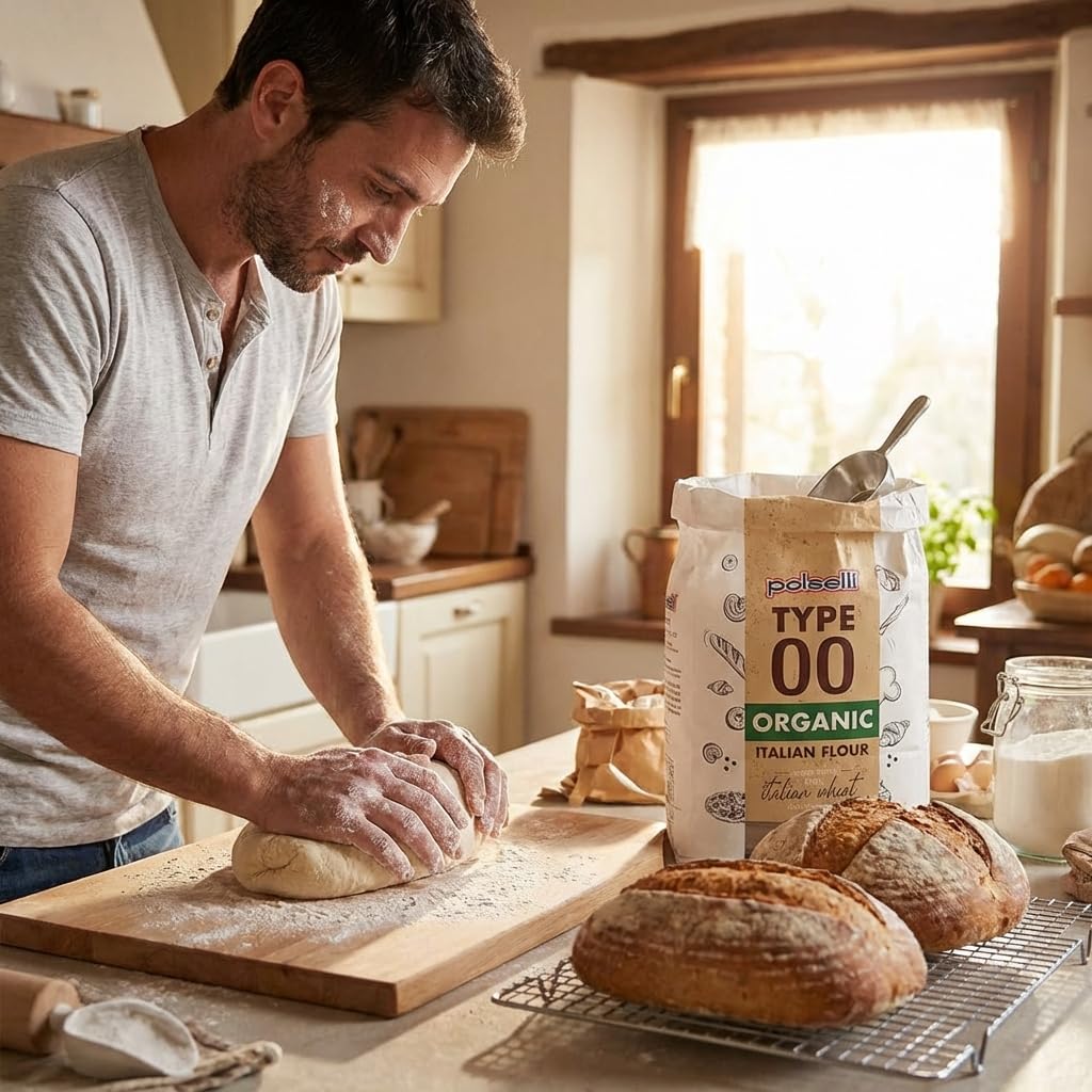 polselli organic flour type 00 all purpose double zero 5 kg 11 lbs italian grain