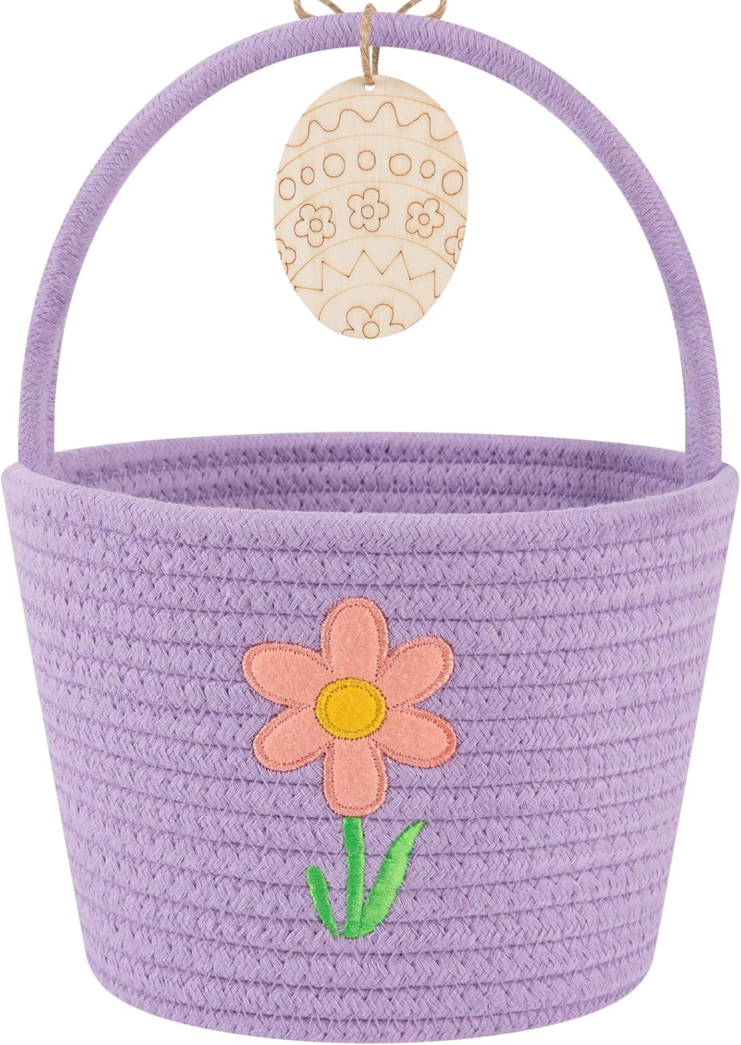 oiahomy-pink-easter-basket-with-handle-personalized-bunny-baskets-for-kids-and-gifts