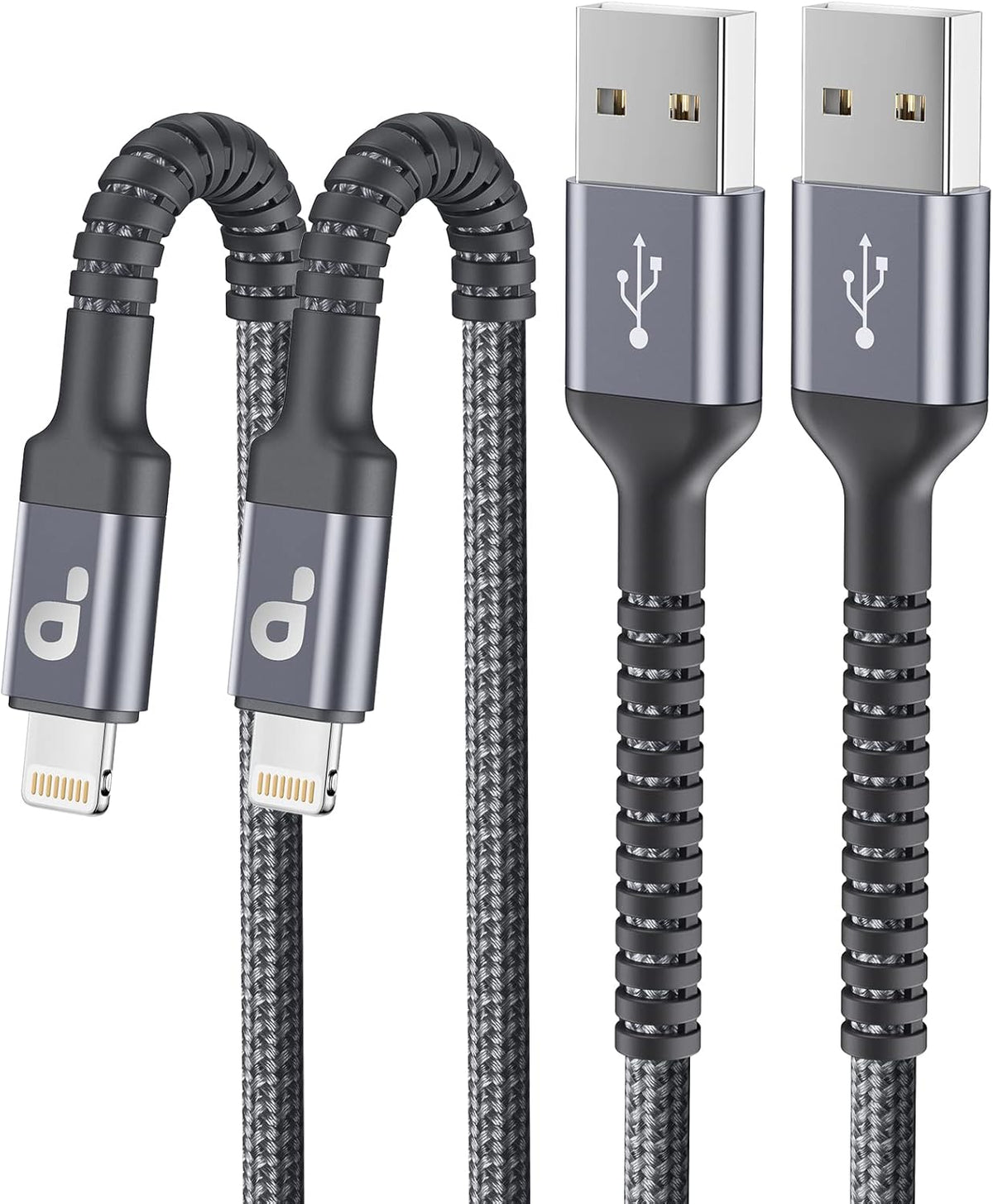 iPhone Charger Cable 2Pack 6FT, Nylon Braided Lightning Cable, [Apple MFi Certified] Fast Charging iPhone Charger Cord Compatible with iPhone 14 13 12 11 Pro Max XR XS X 8 7 6 Plus iPad and More