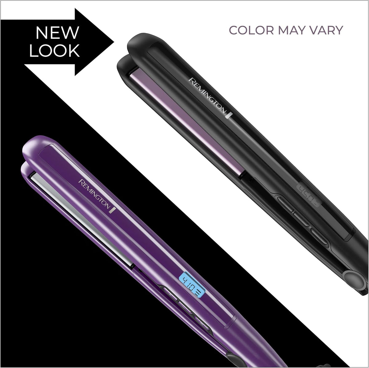 Remington 1" Flat Iron, Hair Straightener with Anti-Static Technology, Rapid 30-Second Heat-Up, 60-Minute Auto Shut-Off, 30% Longer Ceramic Floating Plates, and Titanium-Ceramic Coating