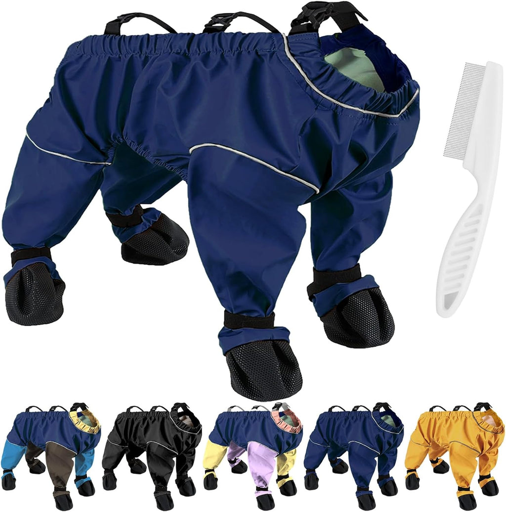 Dog Snow Suit with Attached Boots, PU Water-Resistant Winter Hiking Leggings for Outdoor Adventures