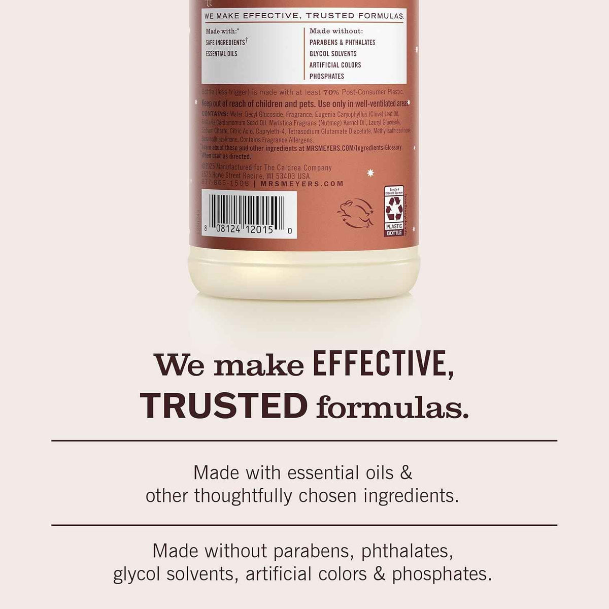 MRS. MEYER'S CLEAN DAY Multi-Surface Everyday Cleaner, Gingerbread Scent, 16 Fl Oz Bottle