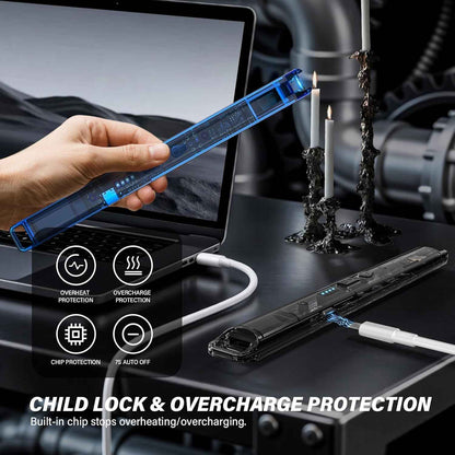 Ktebo 2 pack rechargeable usb c arc lighters with led display and see through tech design