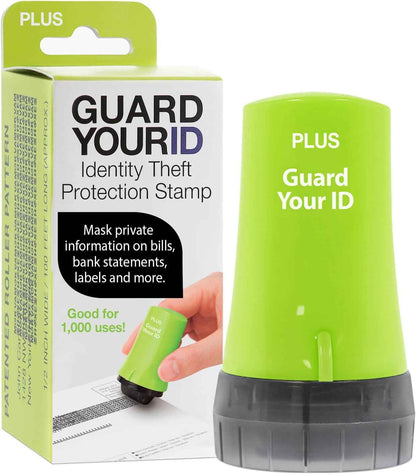 Guard Your ID Advanced 2.0 Roller 3-Pack for Identity Theft Protection, Confidential Security Stamp Mixed Color Kit (Turquoise, Green, White)